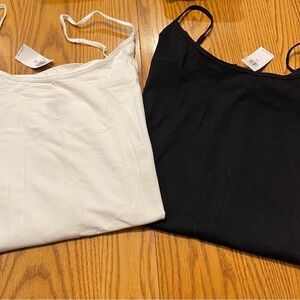 Women's one Black and one White Spaghetti Strap camis
